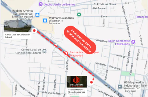 Mapa de ubicación de Coalición Montaño cerca de Ciudad Laboral