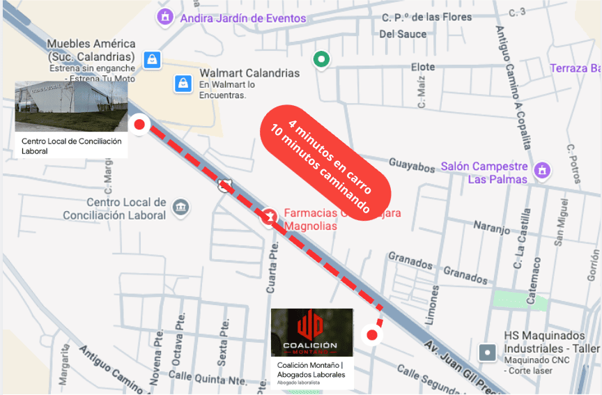Mapa de ubicación de Coalición Montaño cerca de Ciudad Laboral